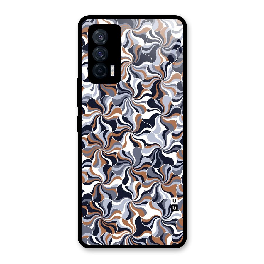 Multicolor Swirls Glass Back Case for Vivo iQOO 7 5G