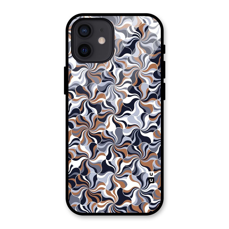 Multicolor Swirls Glass Back Case for iPhone 12