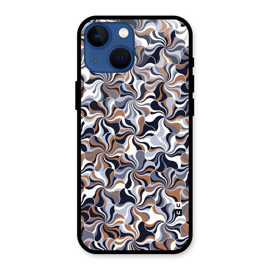 Multicolor Swirls Glass Back Case for iPhone 13 Mini