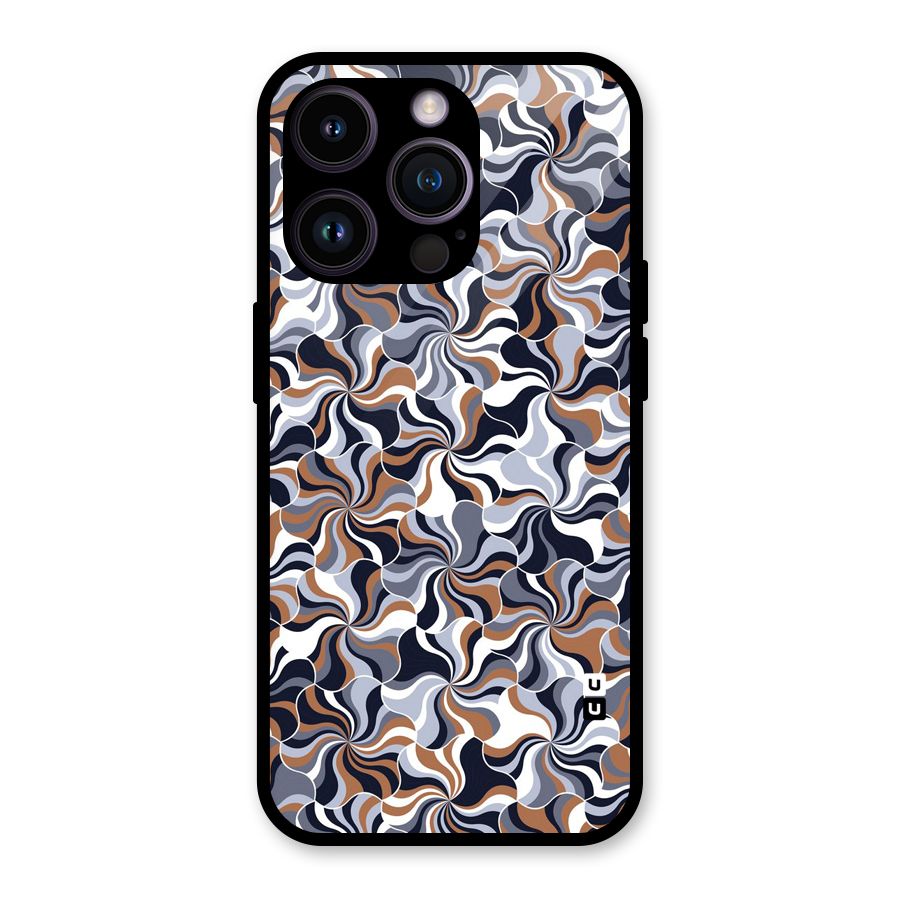 Multicolor Swirls Glass Back Case for iPhone 14 Pro