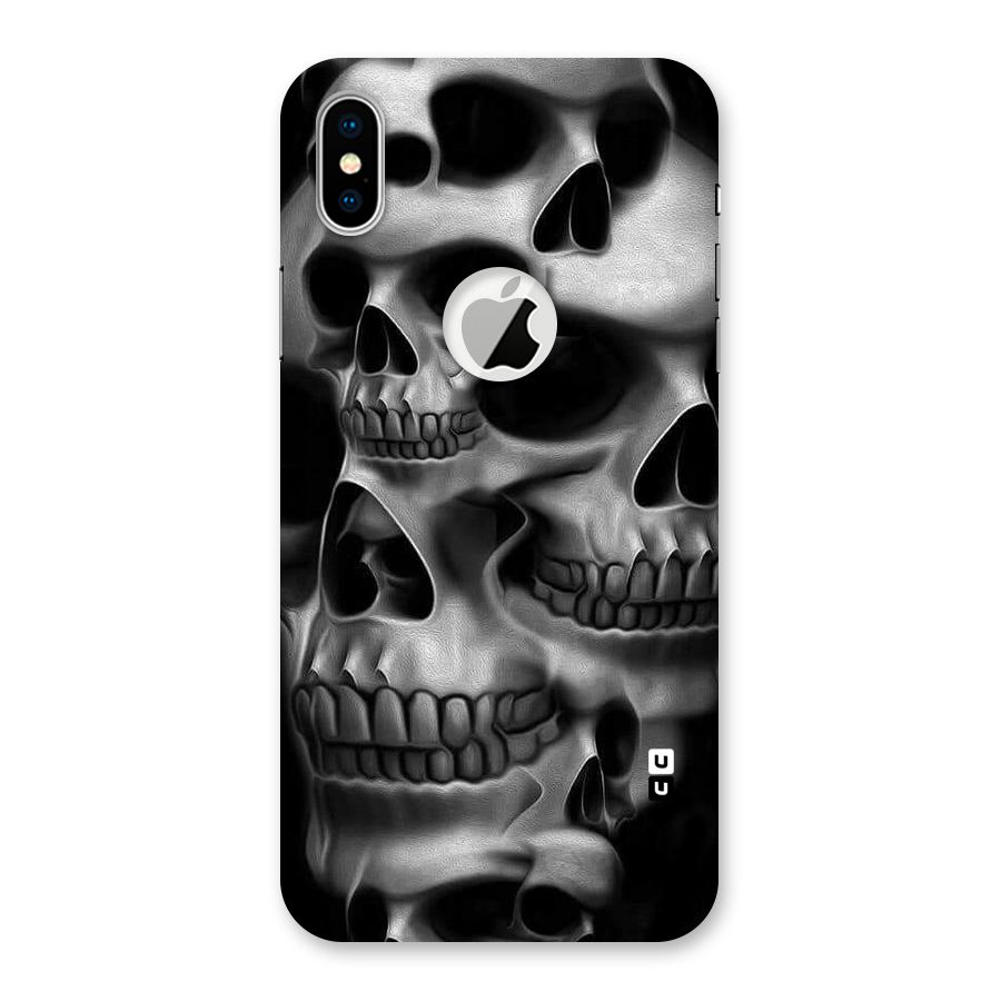 Multiple Skulls Back Case for iPhone X Logo Cut
