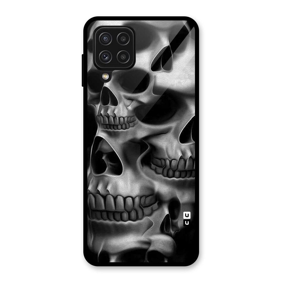 Multiple Skulls Glass Back Case for Galaxy A22 4G