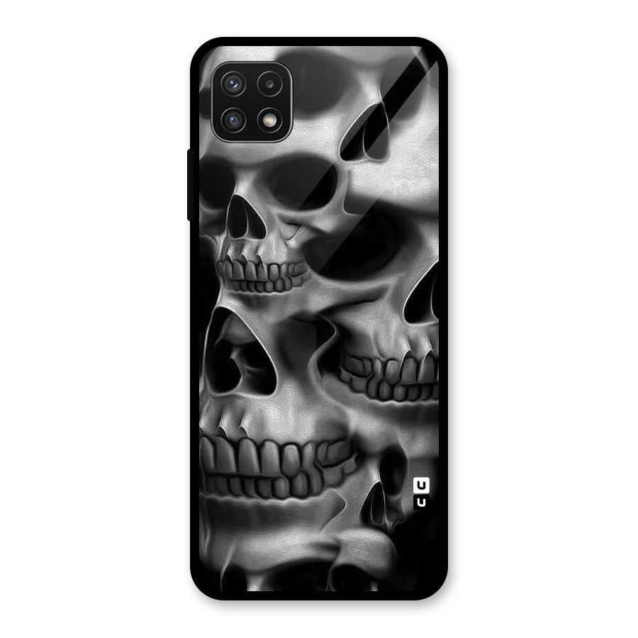 Multiple Skulls Glass Back Case for Galaxy A22 5G