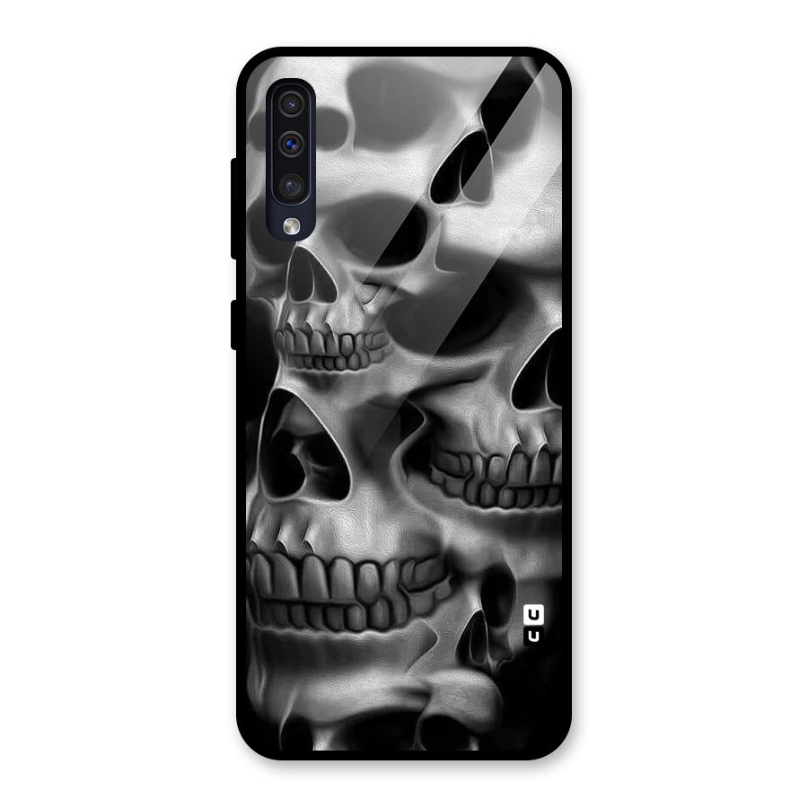 Multiple Skulls Glass Back Case for Galaxy A50