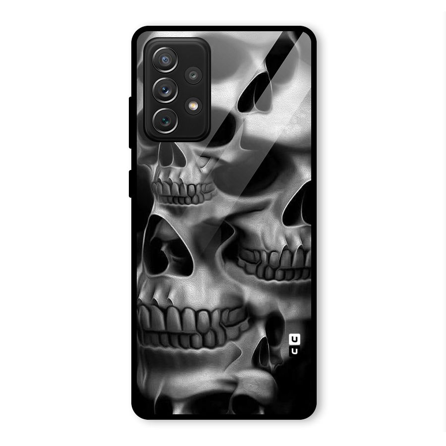 Multiple Skulls Glass Back Case for Galaxy A72