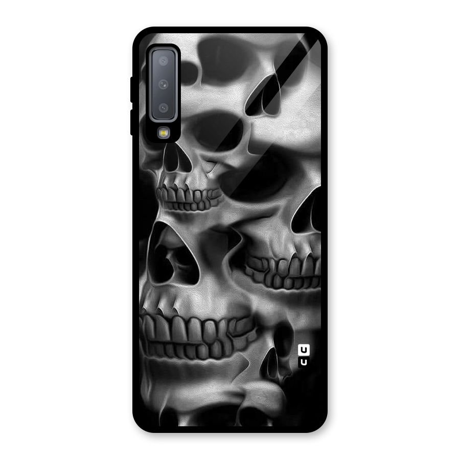 Multiple Skulls Glass Back Case for Galaxy A7 (2018)