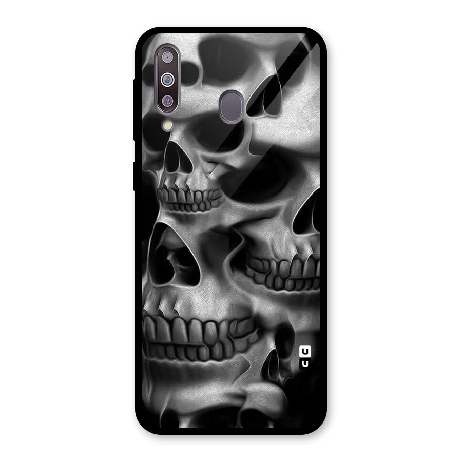 Multiple Skulls Glass Back Case for Galaxy M30