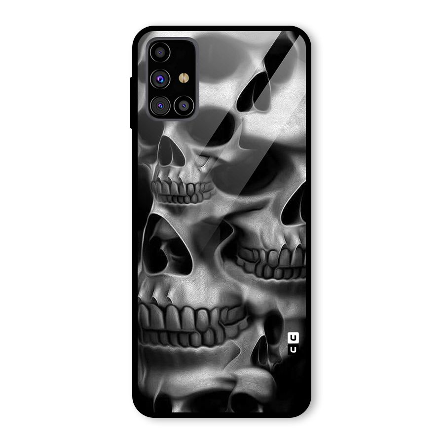 Multiple Skulls Glass Back Case for Galaxy M31s