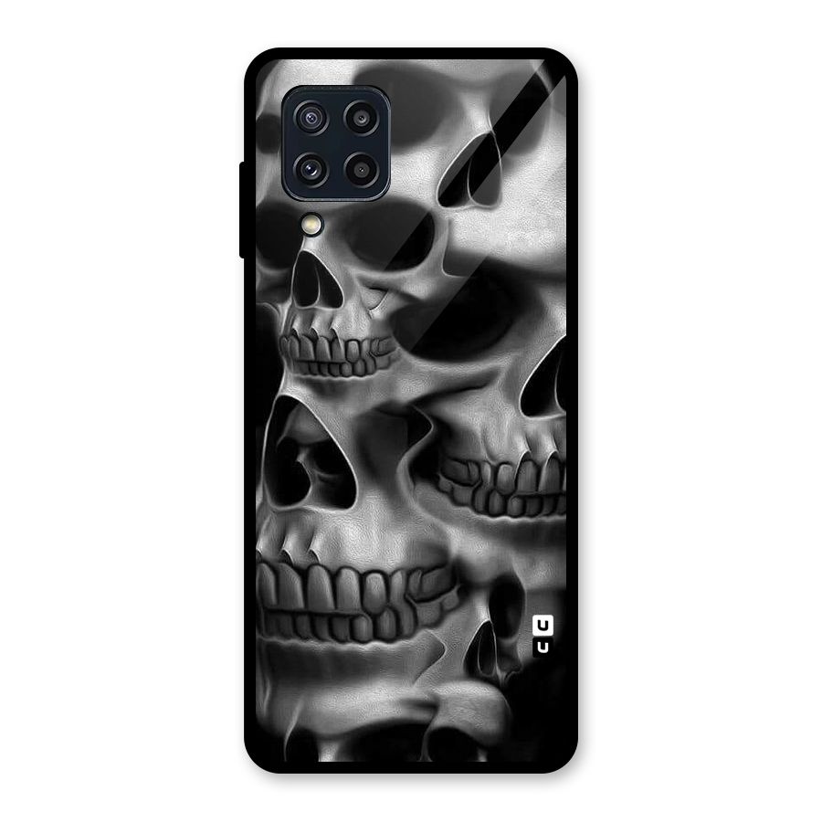 Multiple Skulls Glass Back Case for Galaxy M32