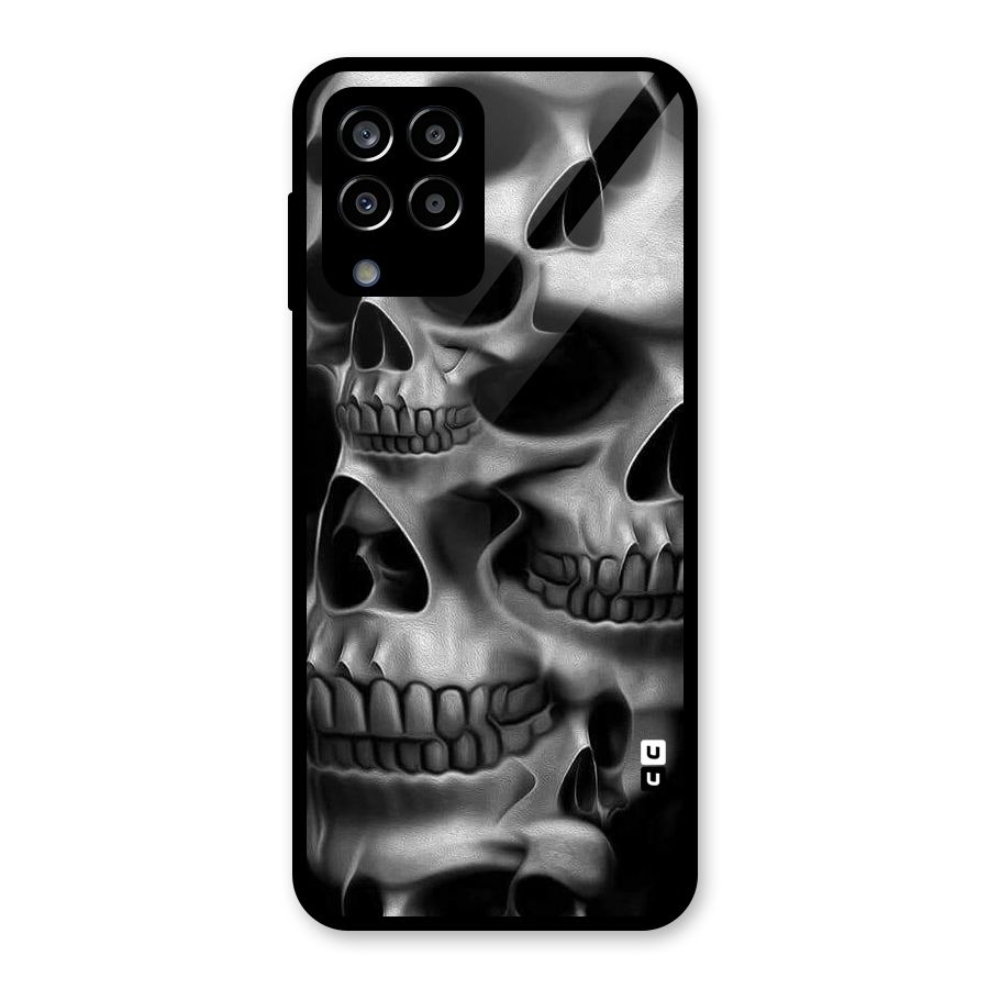 Multiple Skulls Glass Back Case for Galaxy M33