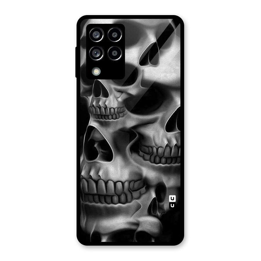 Multiple Skulls Glass Back Case for Galaxy M53 5G