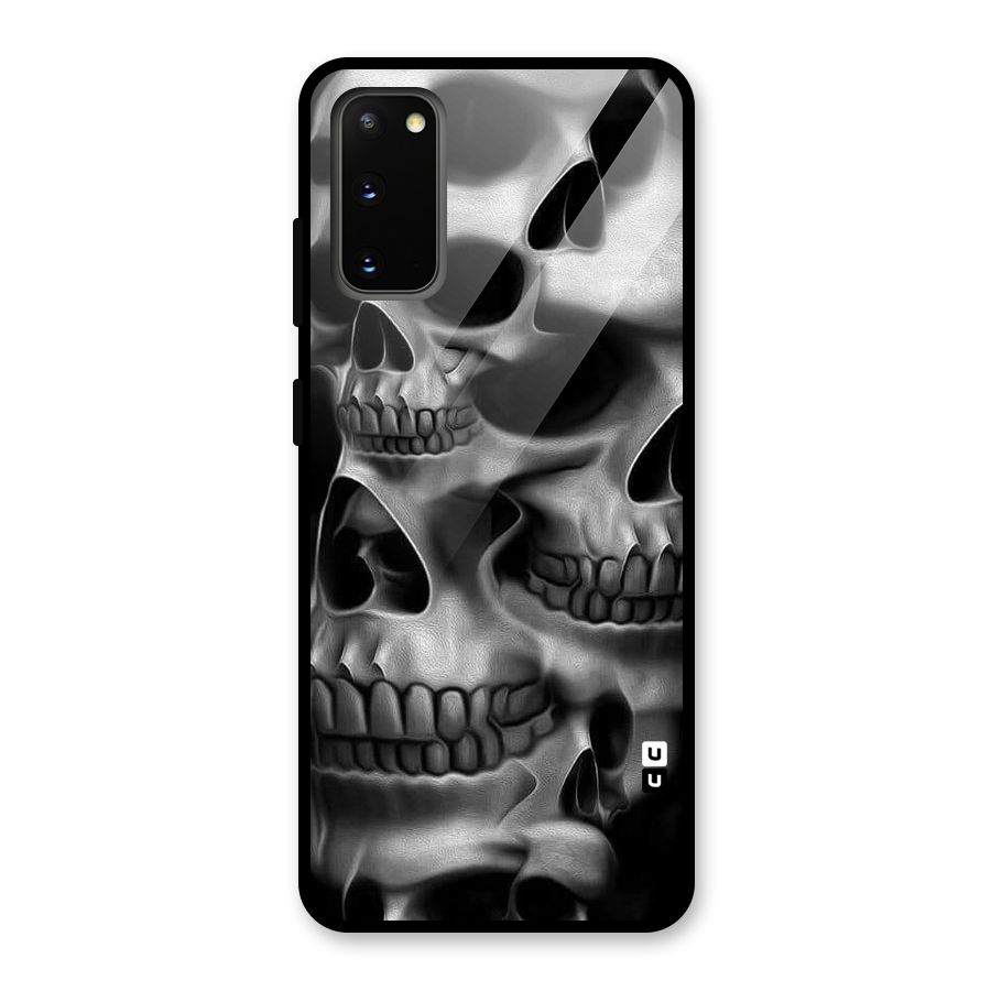 Multiple Skulls Glass Back Case for Galaxy S20