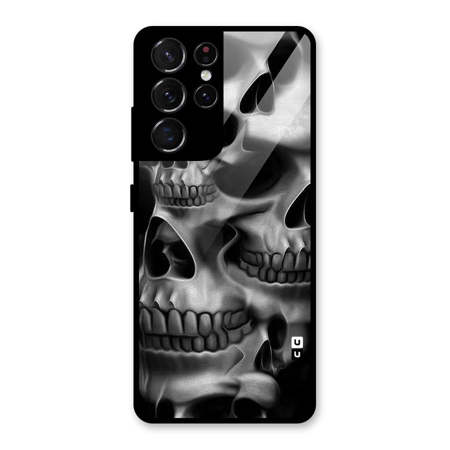 Multiple Skulls Glass Back Case for Galaxy S21 Ultra 5G