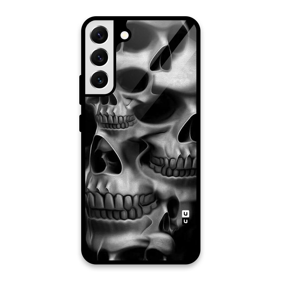 Multiple Skulls Glass Back Case for Galaxy S22 Plus 5G