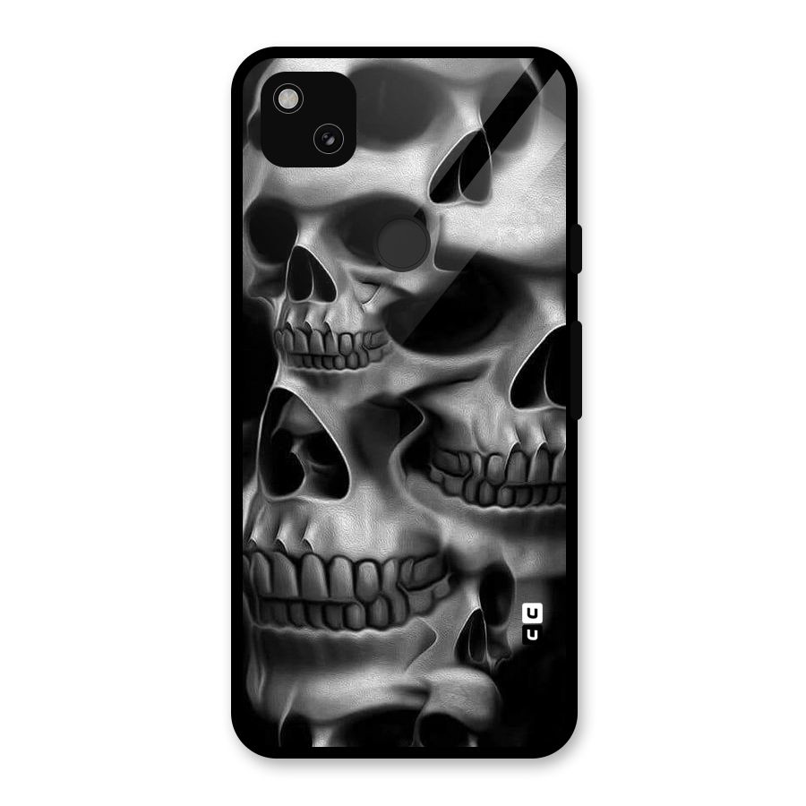 Multiple Skulls Glass Back Case for Google Pixel 4a