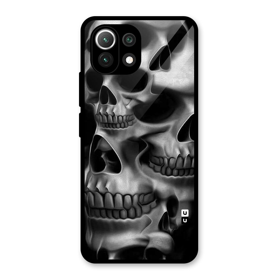 Multiple Skulls Glass Back Case for Mi 11 Lite NE 5G