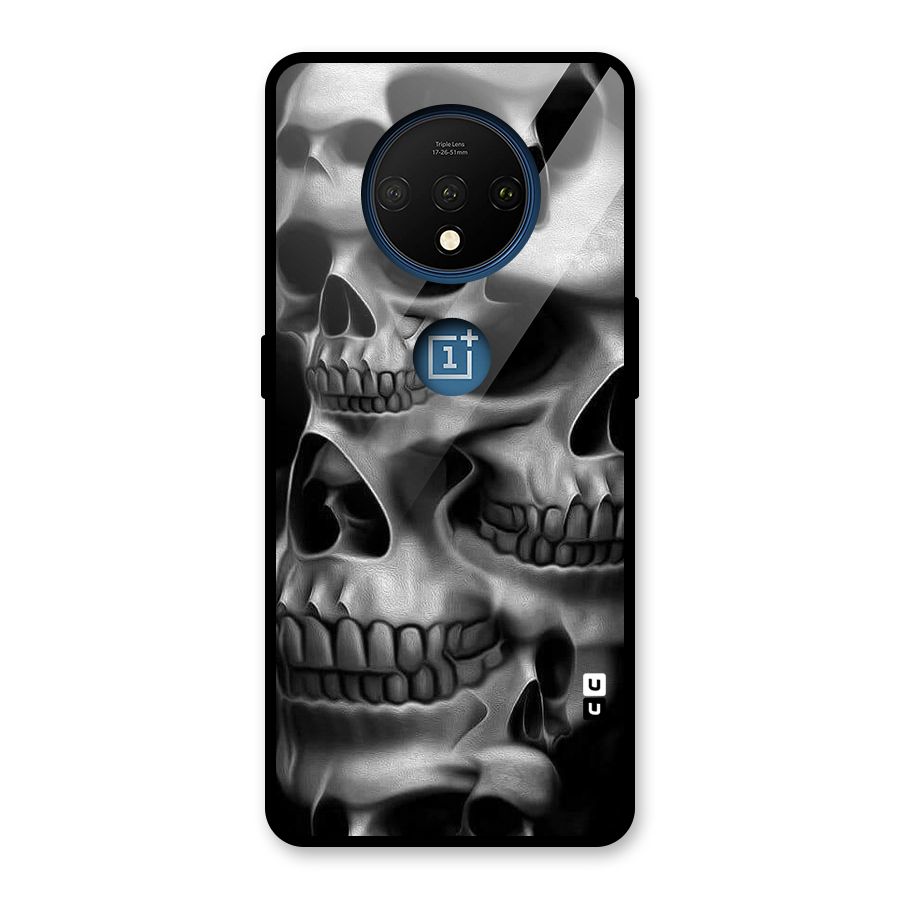 Multiple Skulls Glass Back Case for OnePlus 7T