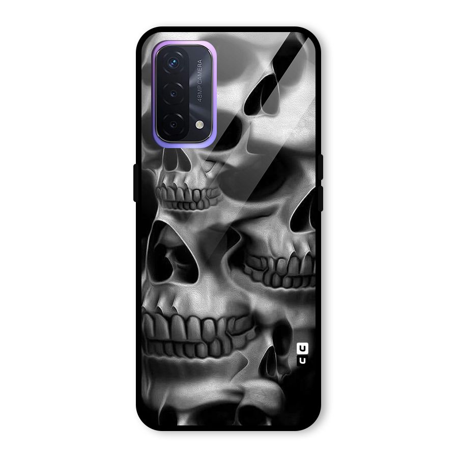 Multiple Skulls Glass Back Case for Oppo A74 5G