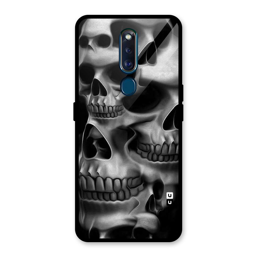 Multiple Skulls Glass Back Case for Oppo F11 Pro