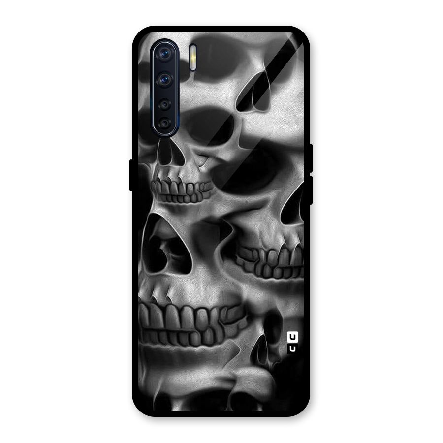 Multiple Skulls Glass Back Case for Oppo F15