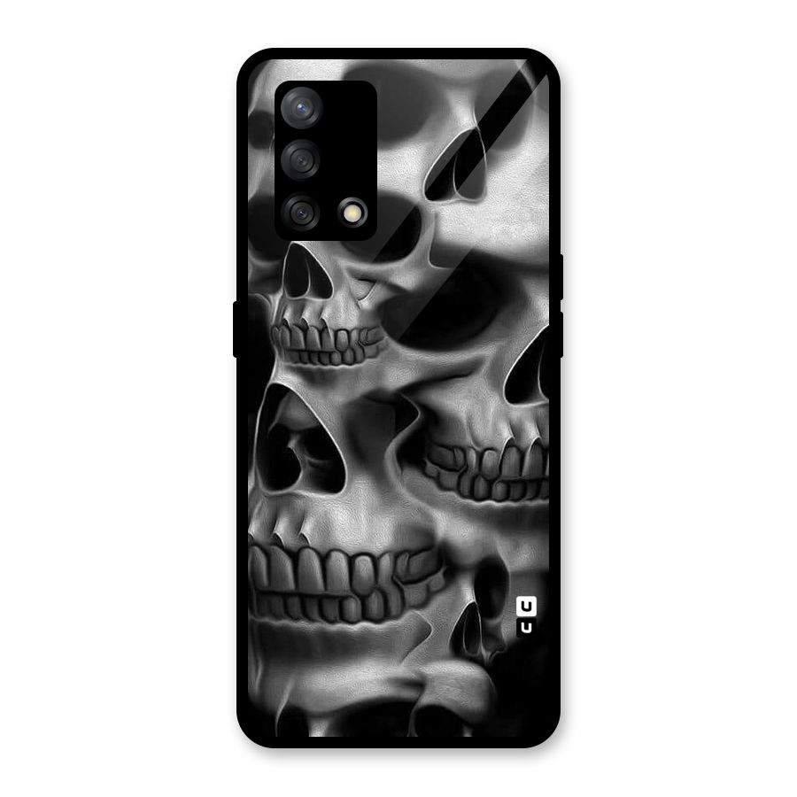 Multiple Skulls Glass Back Case for Oppo F19