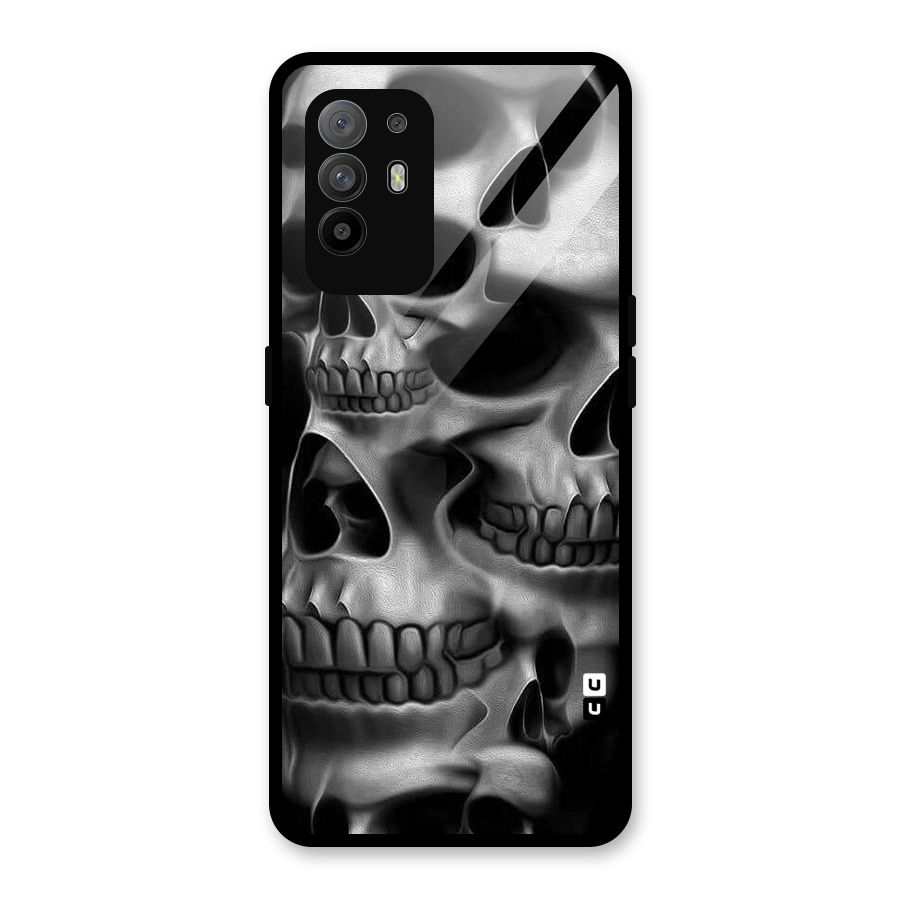 Multiple Skulls Glass Back Case for Oppo F19 Pro Plus 5G