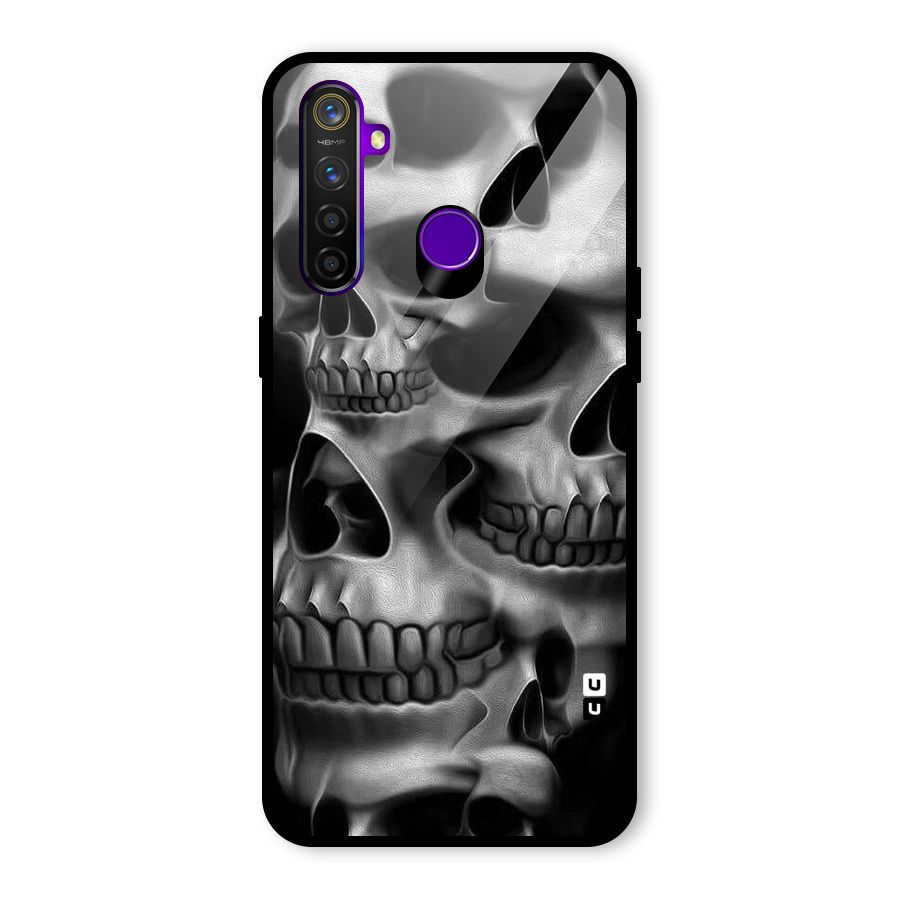 Multiple Skulls Glass Back Case for Realme 5 Pro