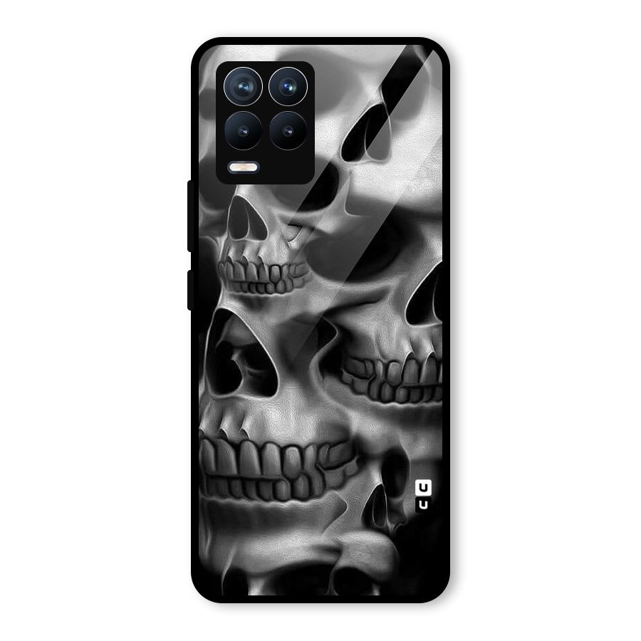 Multiple Skulls Glass Back Case for Realme 8
