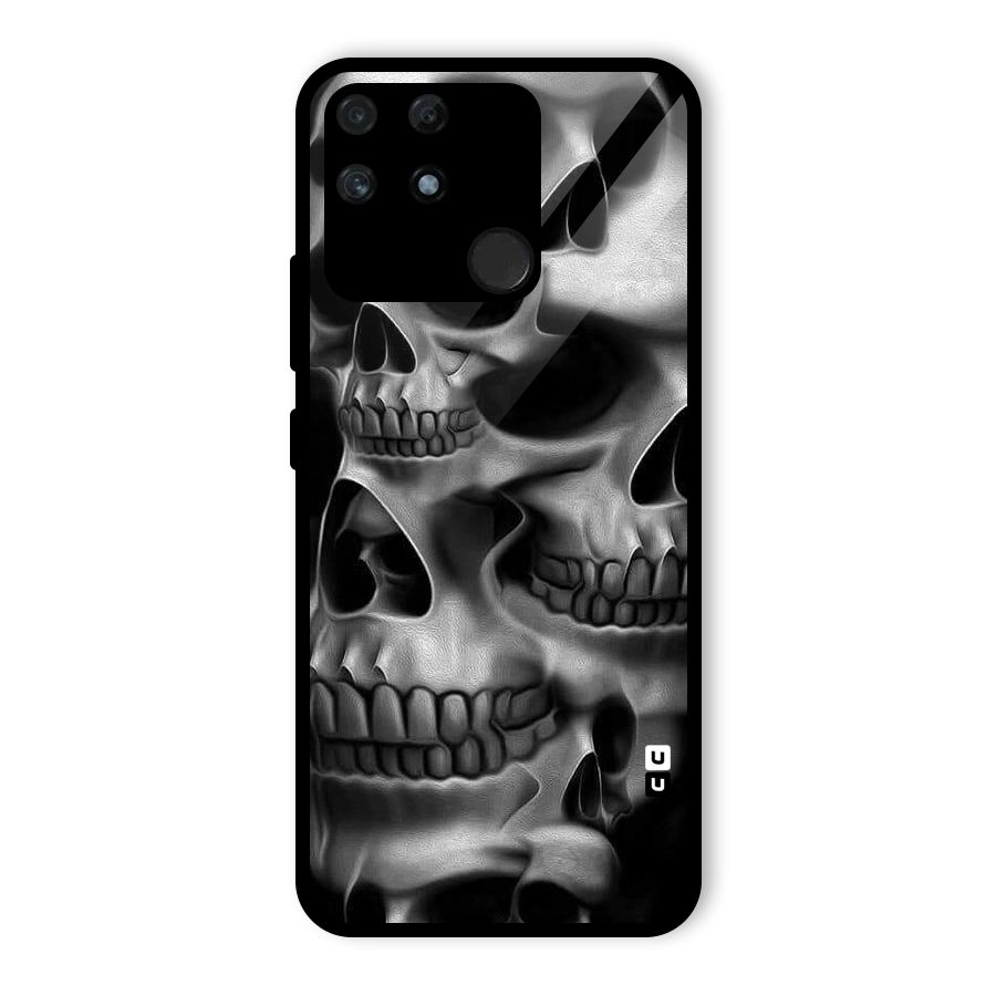Multiple Skulls Glass Back Case for Realme Narzo 50A