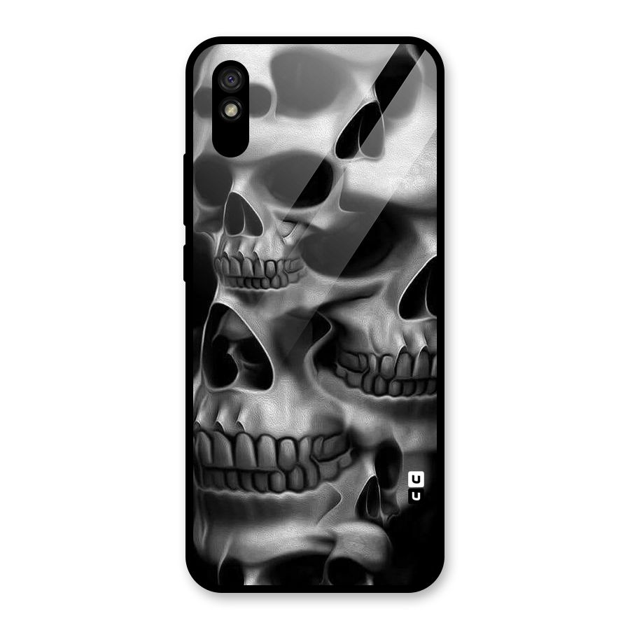 Multiple Skulls Glass Back Case for Redmi 9i