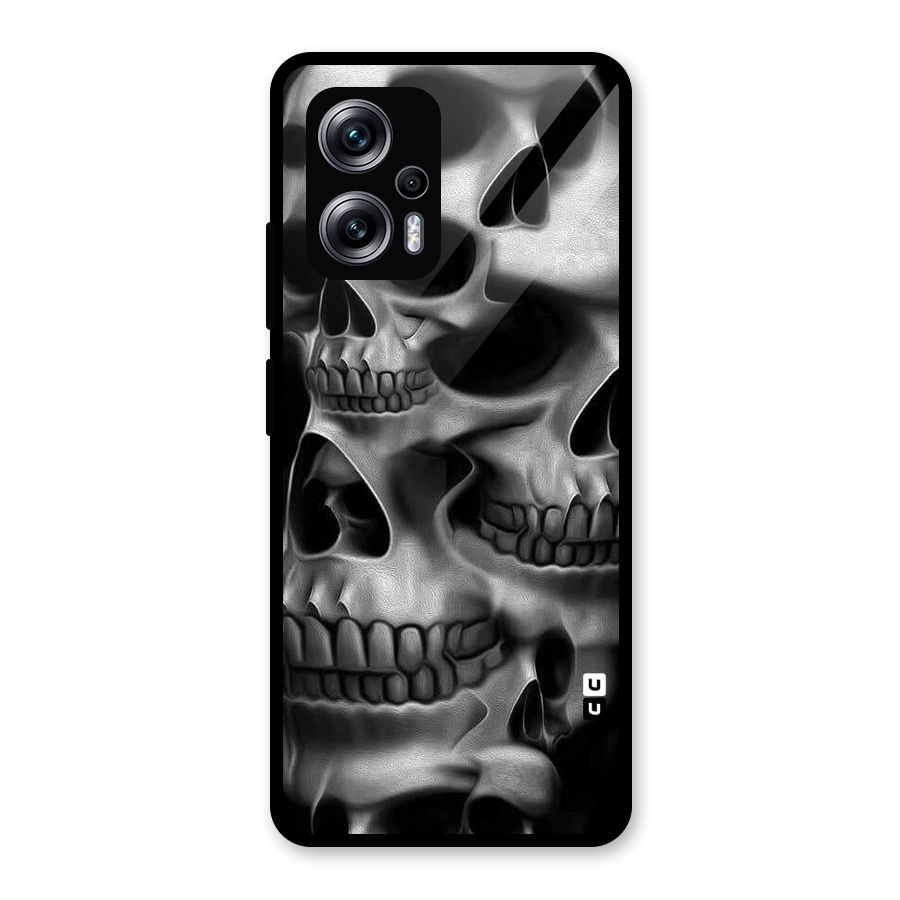 Multiple Skulls Glass Back Case for Redmi K50i