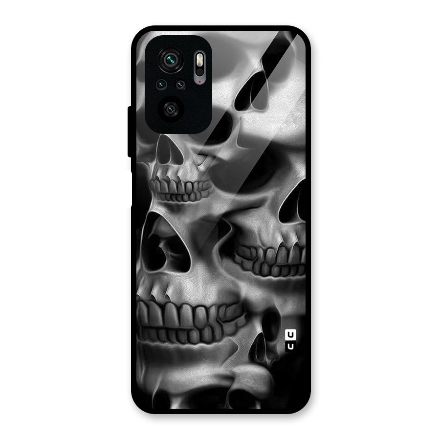 Multiple Skulls Glass Back Case for Redmi Note 10S