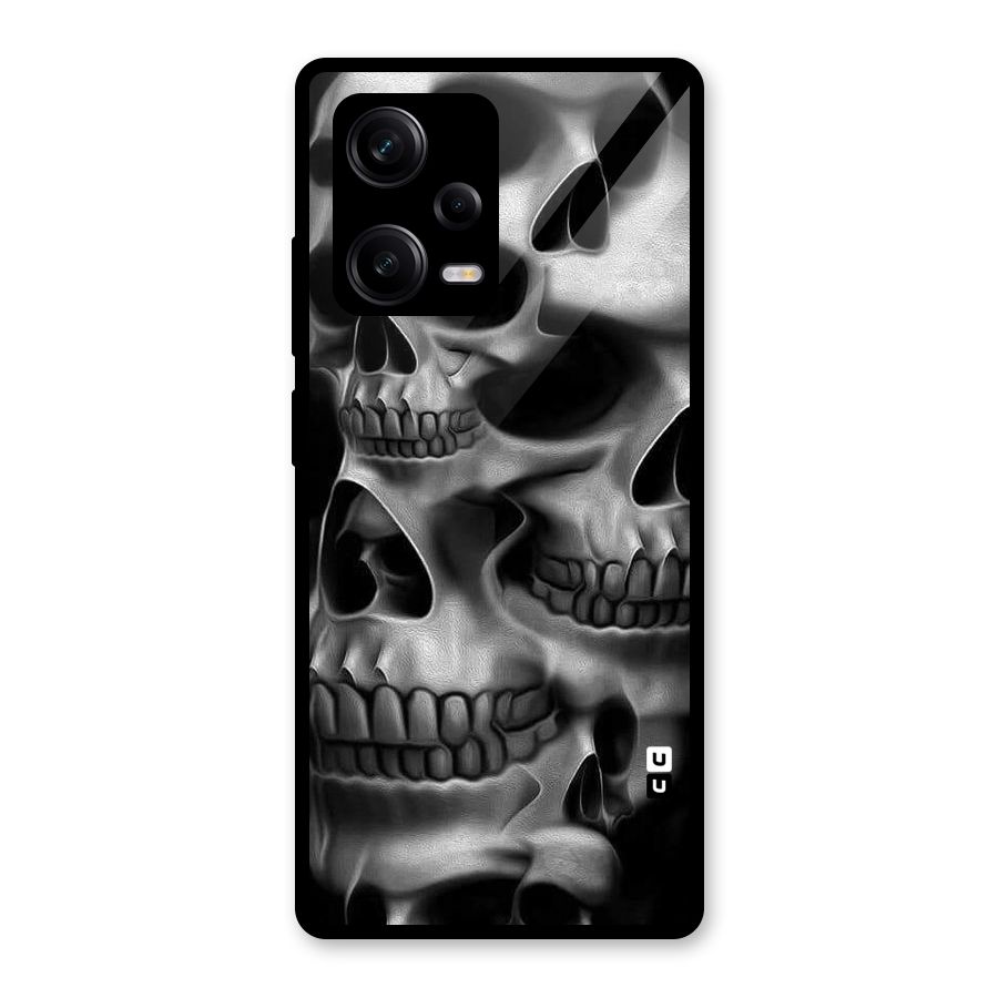 Multiple Skulls Glass Back Case for Redmi Note 12 Pro