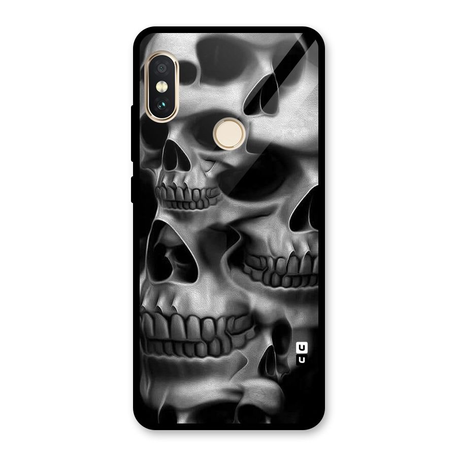 Multiple Skulls Glass Back Case for Redmi Note 5 Pro