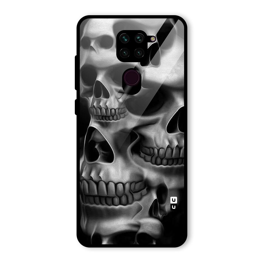 Multiple Skulls Glass Back Case for Redmi Note 9