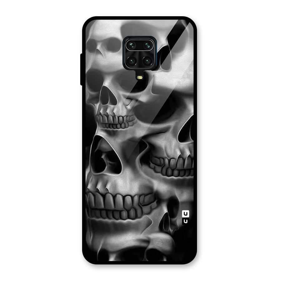 Multiple Skulls Glass Back Case for Redmi Note 9 Pro