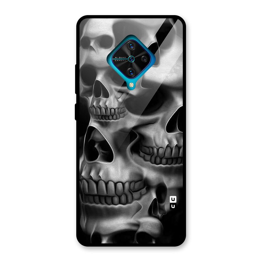 Multiple Skulls Glass Back Case for Vivo S1 Pro