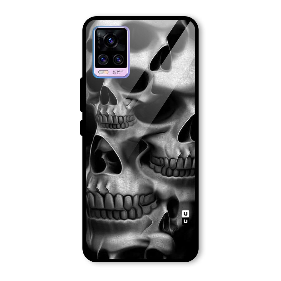 Multiple Skulls Glass Back Case for Vivo V20 Pro