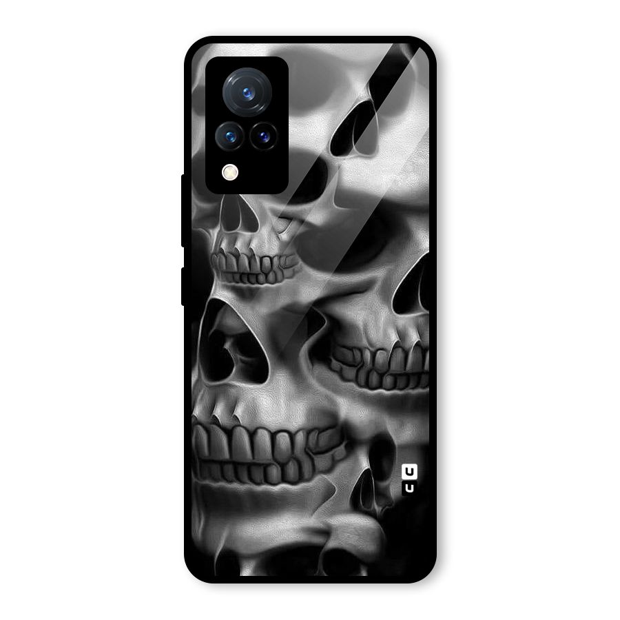 Multiple Skulls Glass Back Case for Vivo V21 5G