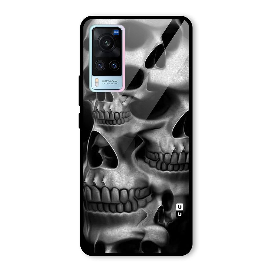 Multiple Skulls Glass Back Case for Vivo X60