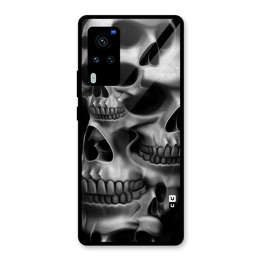 Multiple Skulls Glass Back Case for Vivo X60 Pro