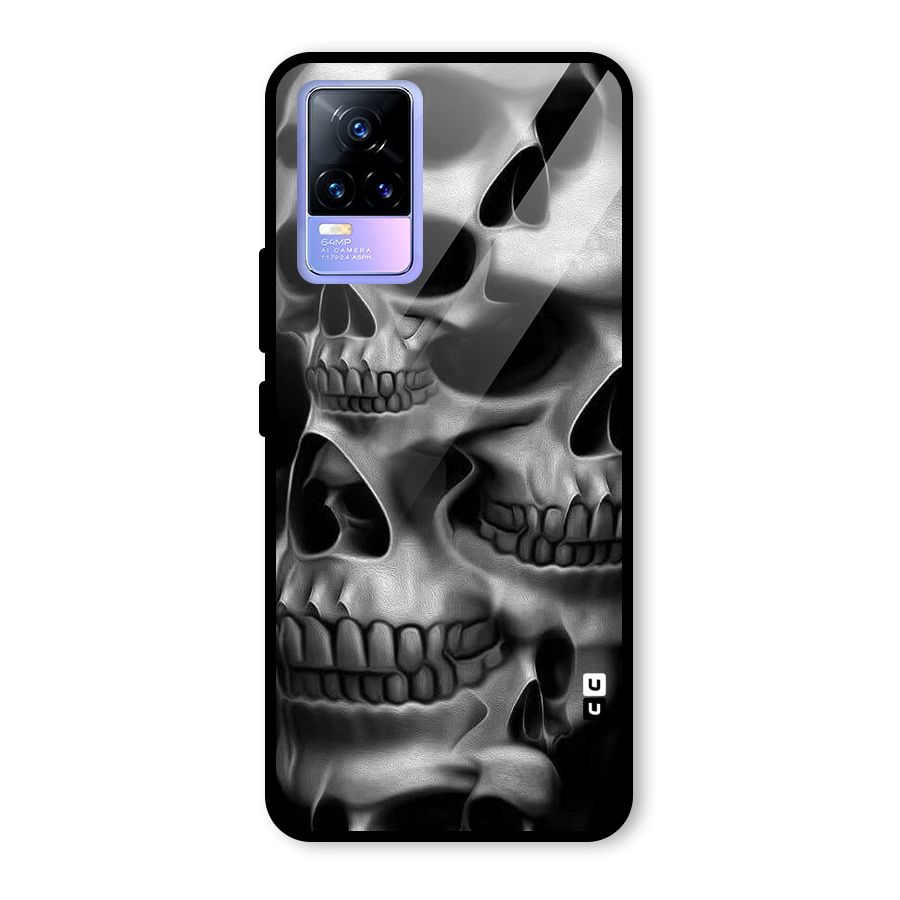 Multiple Skulls Glass Back Case for Vivo Y73