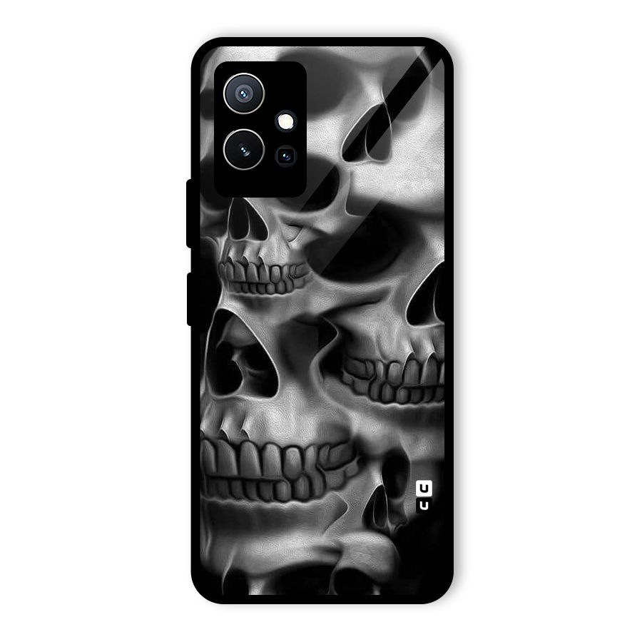 Multiple Skulls Glass Back Case for Vivo Y75 5G