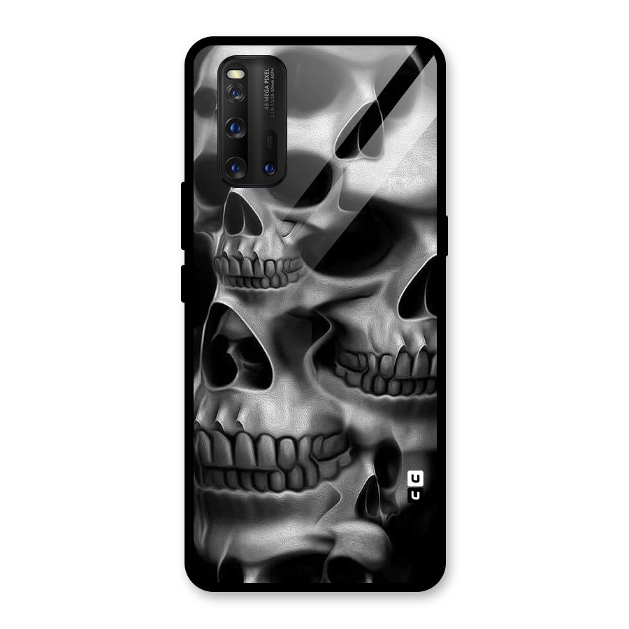 Multiple Skulls Glass Back Case for Vivo iQOO 3