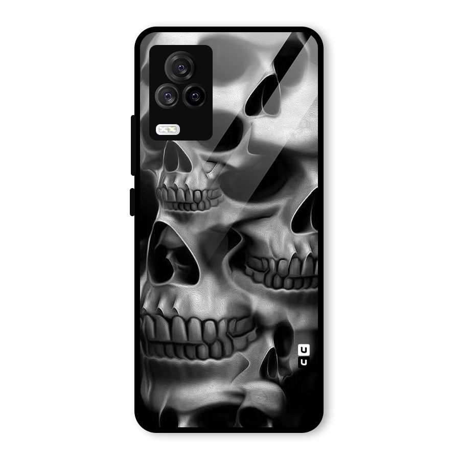 Multiple Skulls Glass Back Case for Vivo iQOO 7 Legend 5G