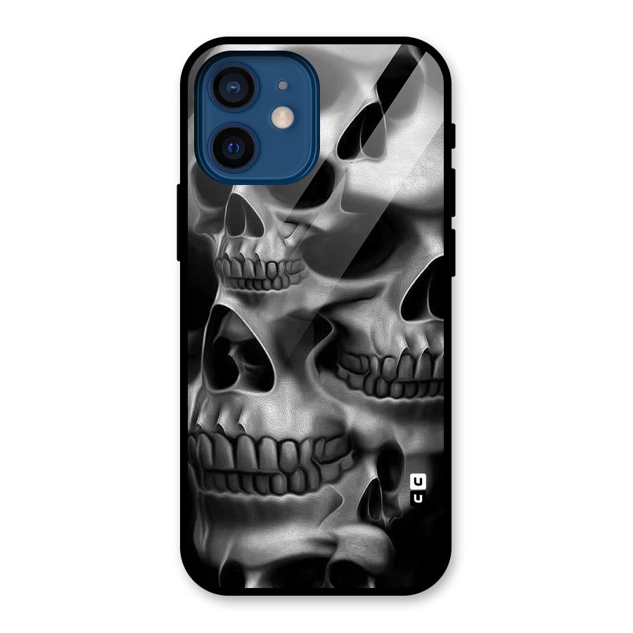 Multiple Skulls Glass Back Case for iPhone 12 Mini