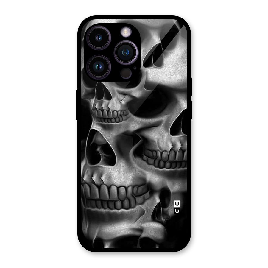Multiple Skulls Glass Back Case for iPhone 14 Pro Max