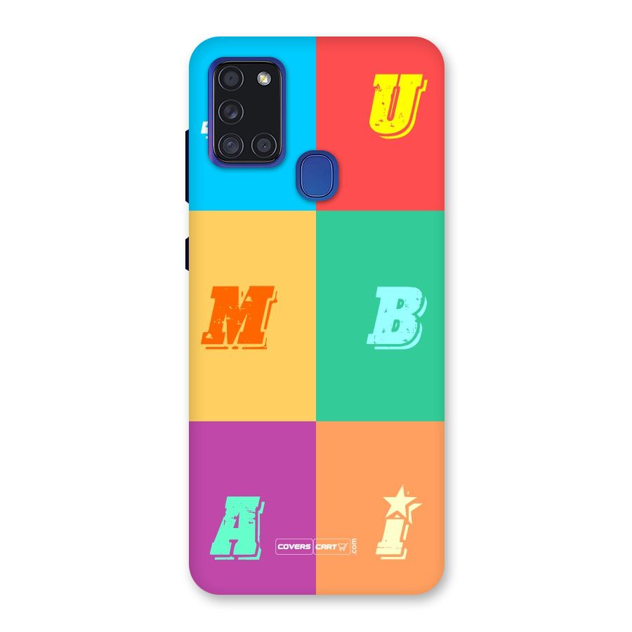 Mumbai Alphabets Back Case for Galaxy A21s