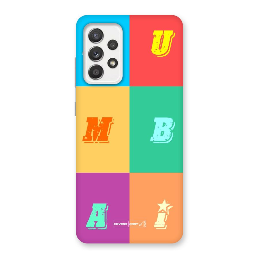 Mumbai Alphabets Back Case for Galaxy A52