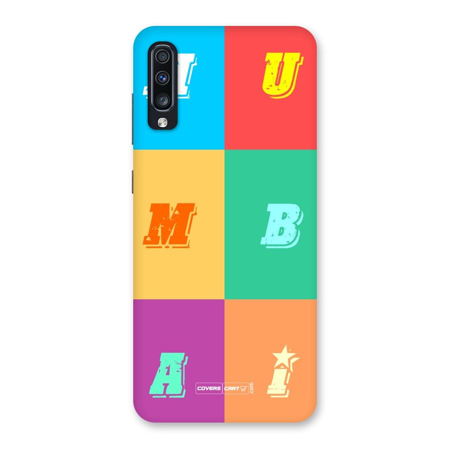 Mumbai Alphabets Back Case for Galaxy A70
